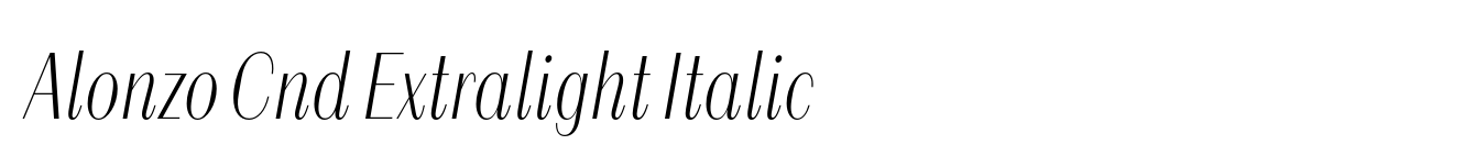 Alonzo Cnd Extralight Italic